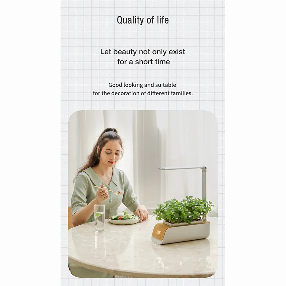 Hydroponics Growing System, Indoor Herb Garden Starter Kit with Led Grow Light, Smart Garden Planter for Home Kitchen, Automatic