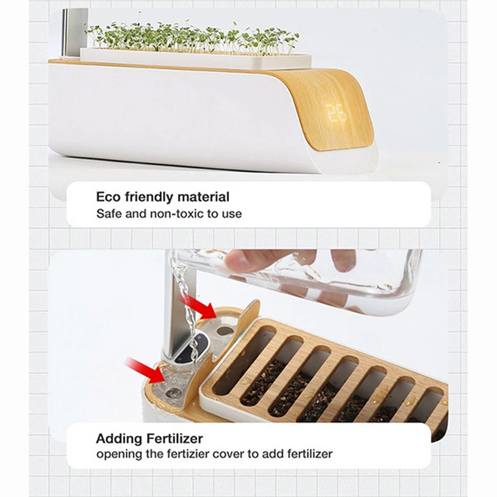 Hydroponics Growing System, Indoor Herb Garden Starter Kit with Led Grow Light, Smart Garden Planter for Home Kitchen, Automatic