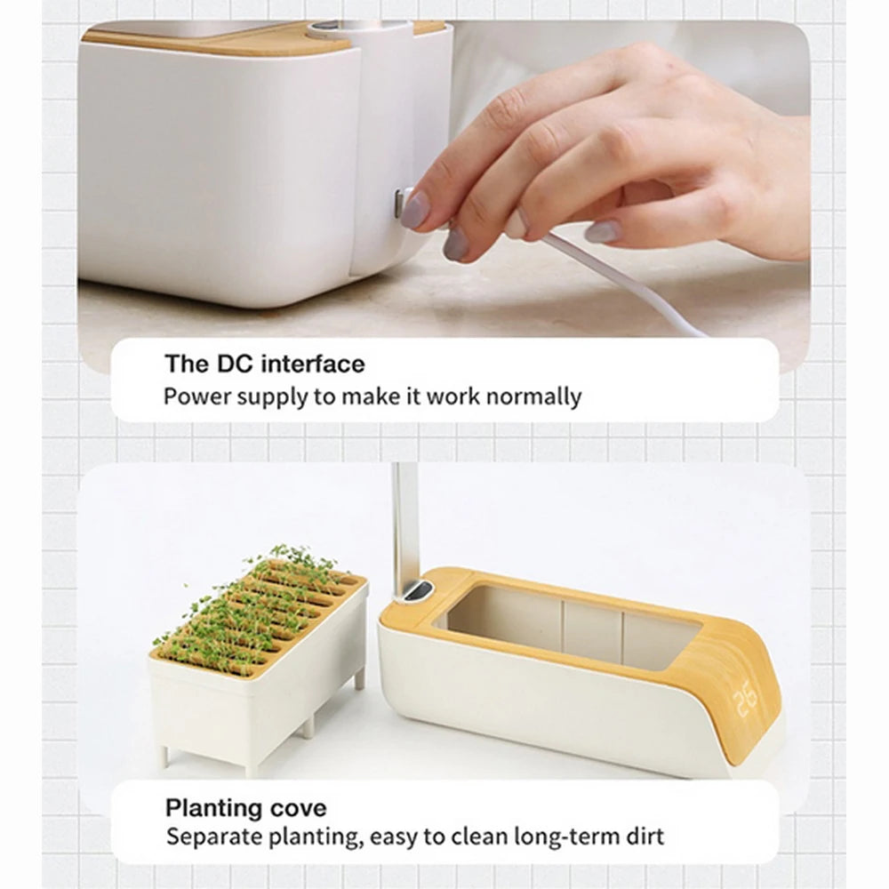 Hydroponics Growing System, Indoor Herb Garden Starter Kit with Led Grow Light, Smart Garden Planter for Home Kitchen, Automatic