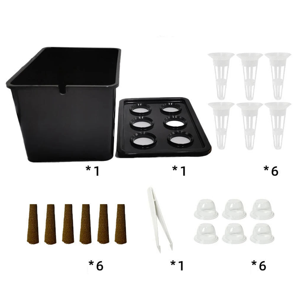 Indoor Hydroponics Grower Kit Self Watering System for Herb Enthusiasts with Complete Water Culture Components