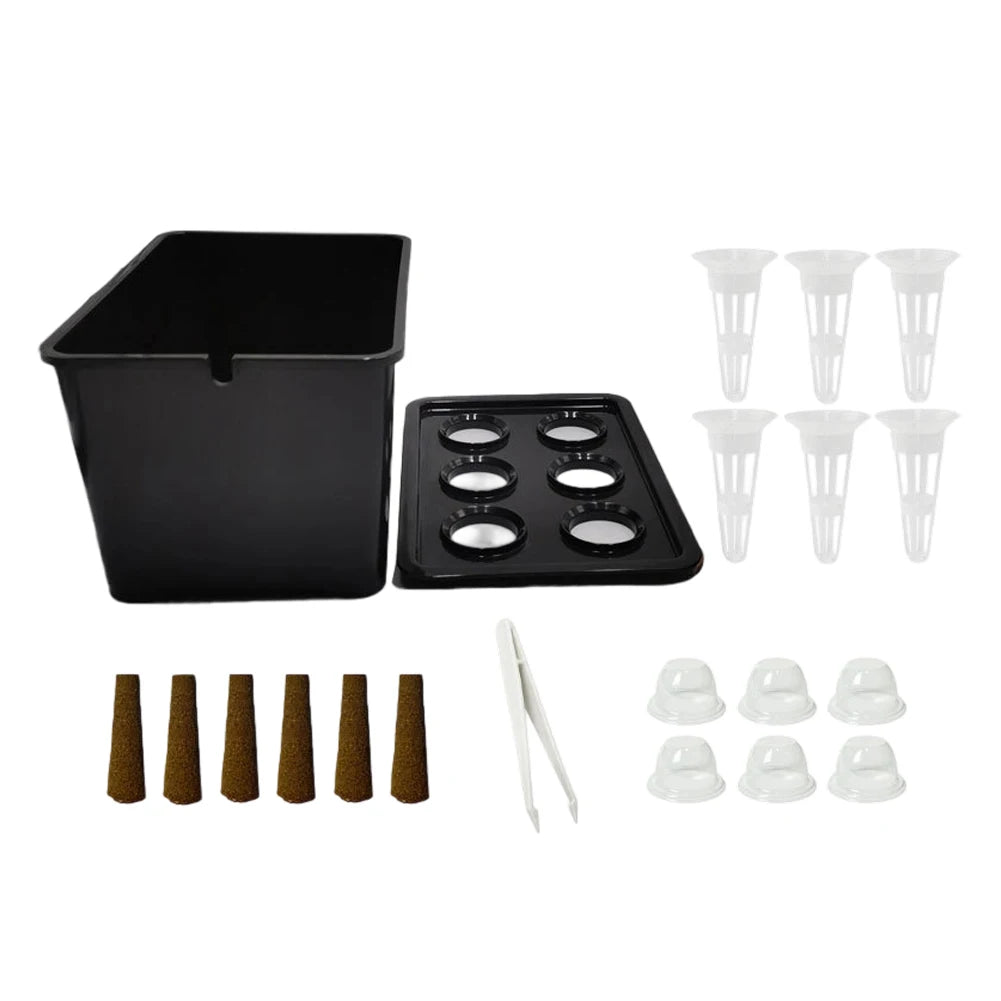 Indoor Hydroponics Grower Kit Self Watering System for Herb Enthusiasts with Complete Water Culture Components