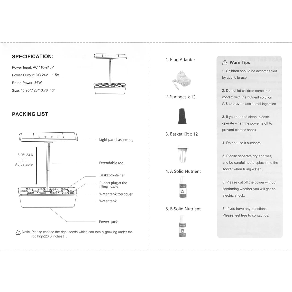 Hydroponics Growing System Indoor Germination Kit for Home Gardening LED AU PLUG