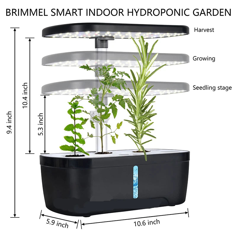 8Hole Hydroponics System Kits Box Intelligent Vegetables Planters Home Indoor LED Growth lamp Soilless Cultivation Equipment