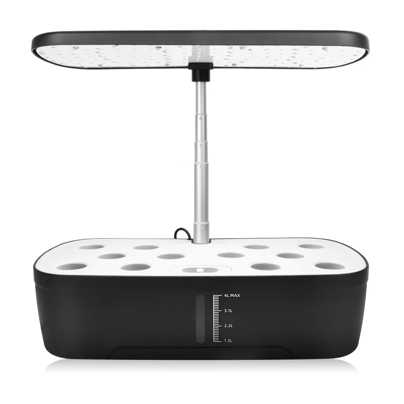 8/12 Pods Hydroponics Growing System Herb Garden Kit Indoor Adjustable Height Automatic Timer 20W LED Grow Lights 4L Water Tank