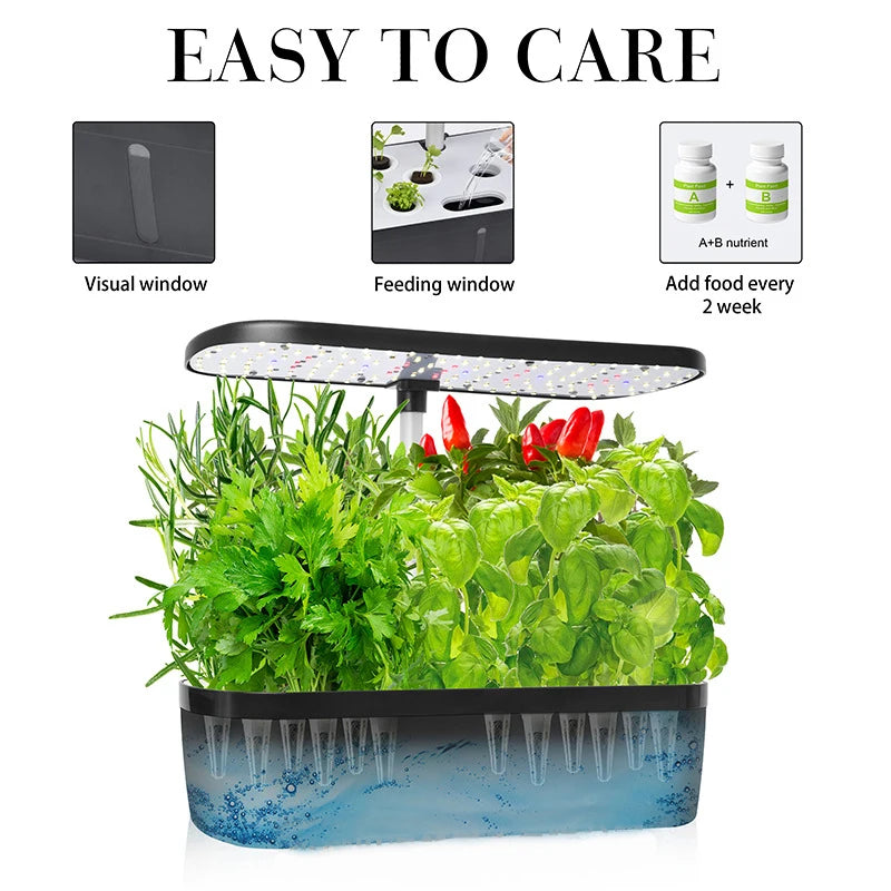 8Hole Hydroponics System Kits Box Intelligent Vegetables Planters Home Indoor LED Growth lamp Soilless Cultivation Equipment