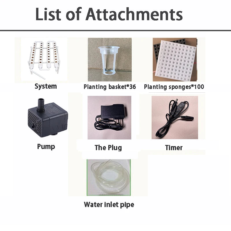 Hydroponics Growing System Kits 36 Sites Food PVC-Pipe Hydroponic Garden Soilless Cultivation Vegetables Planting Tools