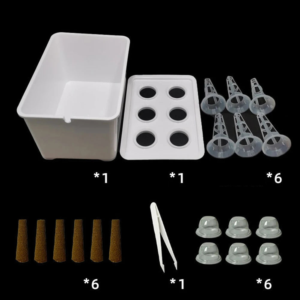 Indoor Hydroponics Grower Kit Self Watering System for Herb Enthusiasts with Complete Water Culture Components