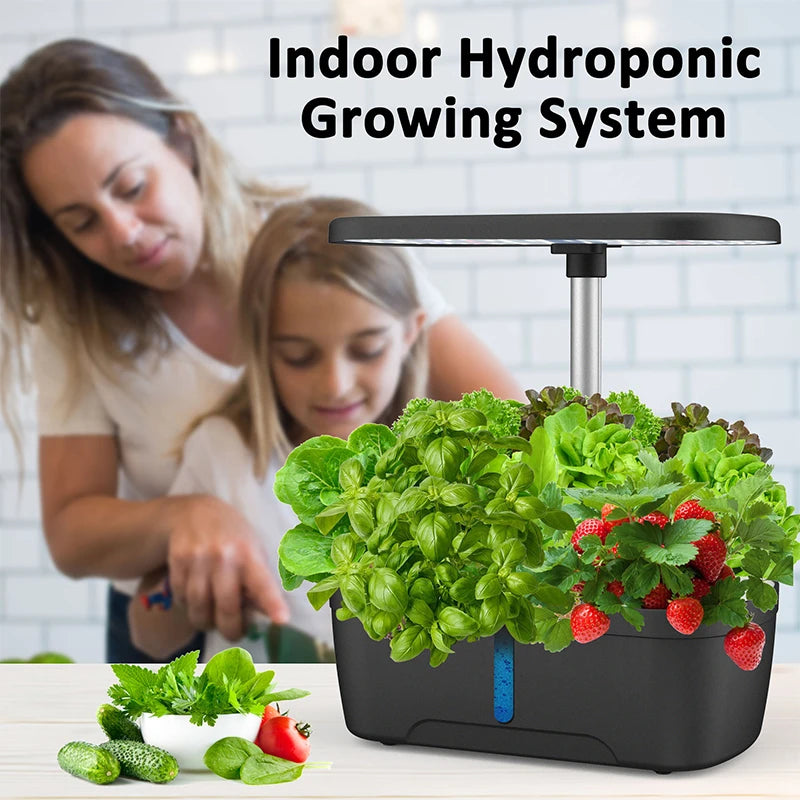 8Hole Hydroponics System Kits Box Intelligent Vegetables Planters Home Indoor LED Growth lamp Soilless Cultivation Equipment