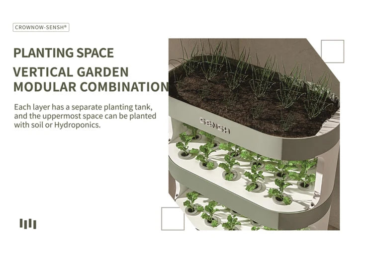 Simple Home Garden Soilless Cultivation System Indoor Balcony Vertical Hydroponic Tower Simple Greenhouse Home Growing System