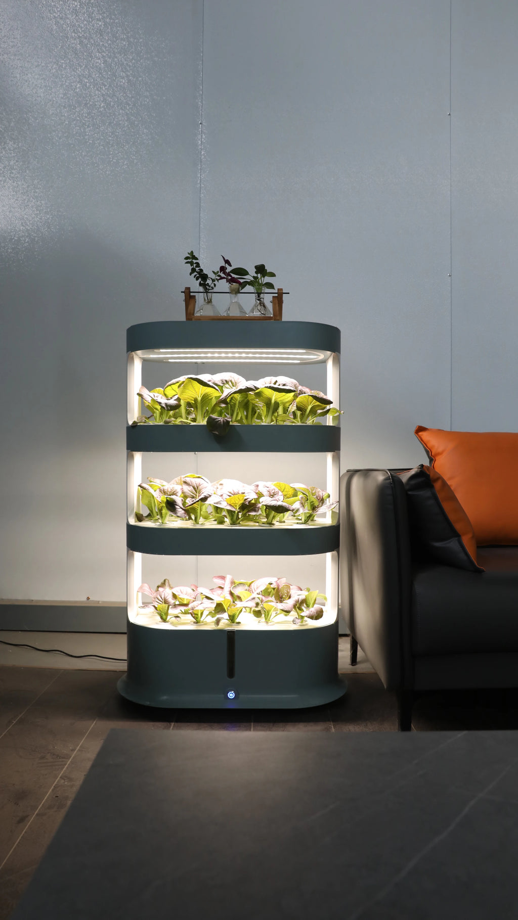 Simple Home Garden Soilless Cultivation System Indoor Balcony Vertical Hydroponic Tower Simple Greenhouse Home Growing System
