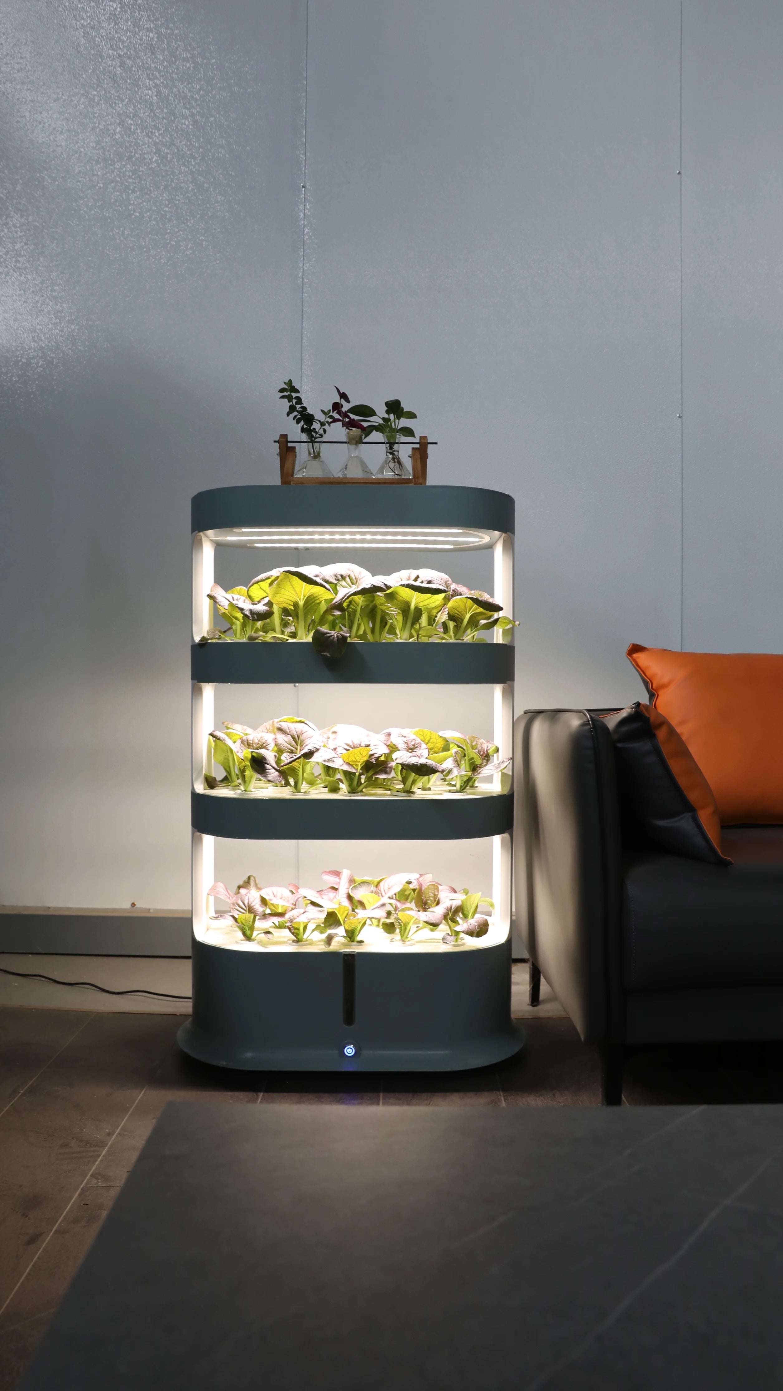 Simple Home Garden Soilless Cultivation System Indoor Balcony Vertical Hydroponic Tower Simple Greenhouse Home Growing System