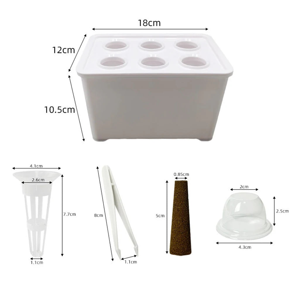Indoor Hydroponics Grower Kit Self Watering System for Herb Enthusiasts with Complete Water Culture Components