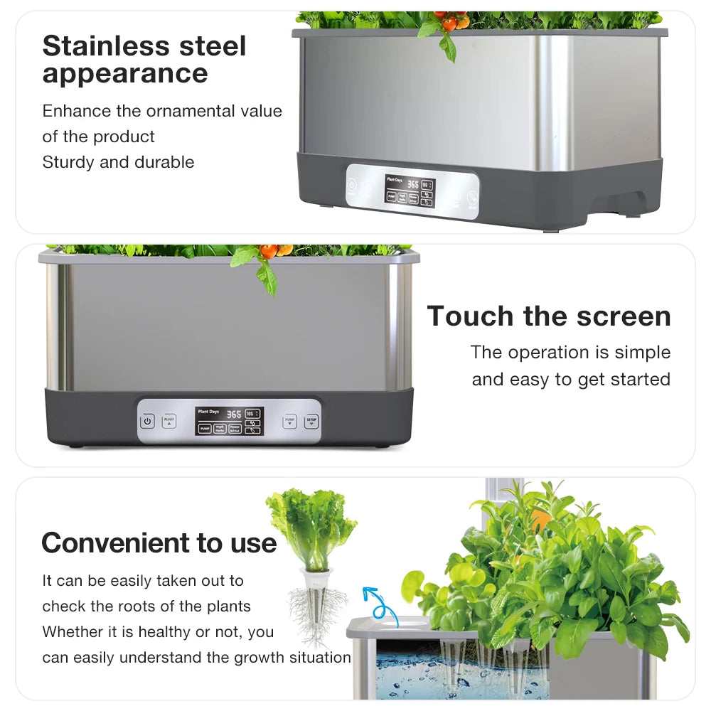 WiFi Plant Hydroponics System Growing Indoor Garden Full Spectrum LED Light Indoor Home Self Watering Smart Planting Machine
