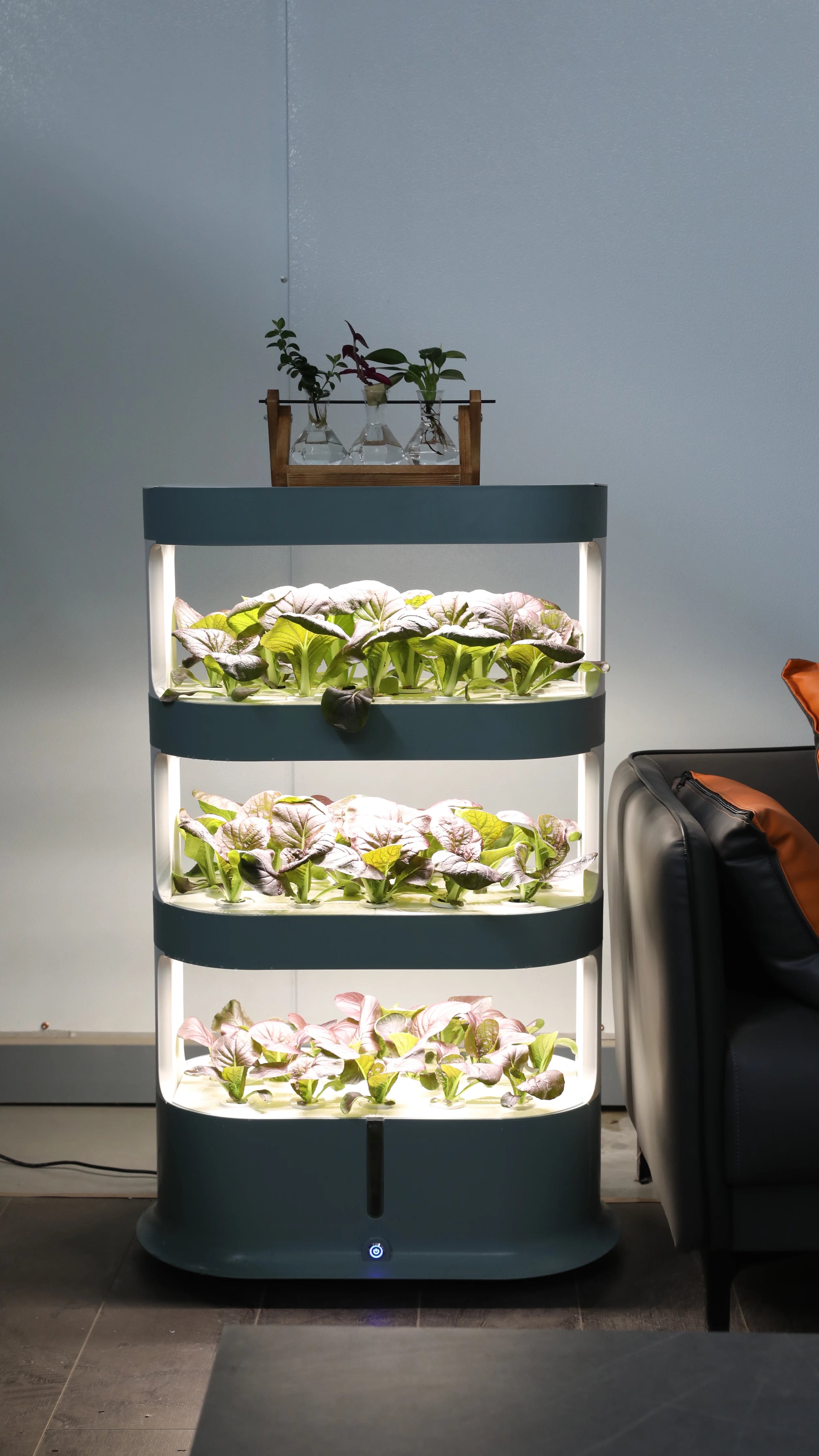 Simple Home Garden Soilless Cultivation System Indoor Balcony Vertical Hydroponic Tower Simple Greenhouse Home Growing System