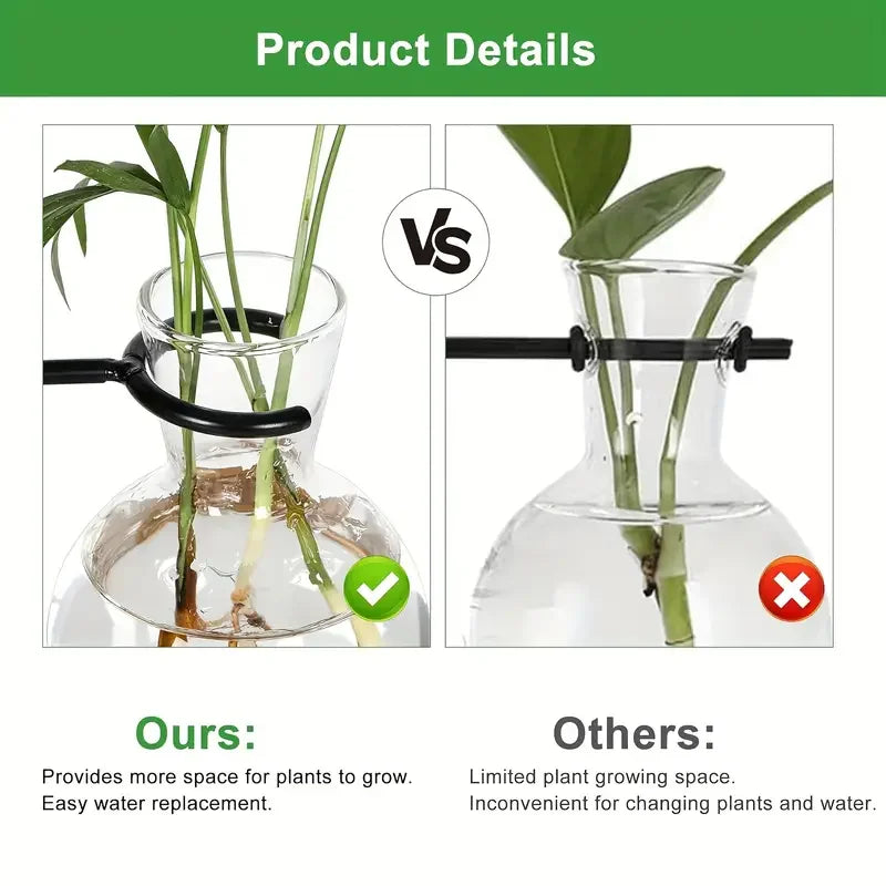 Hydroponic Plant Glass Vase, Modern Desktop Plant Terrarium Planter Bulb Water Planting Propagation Planters Hydroponics Plants